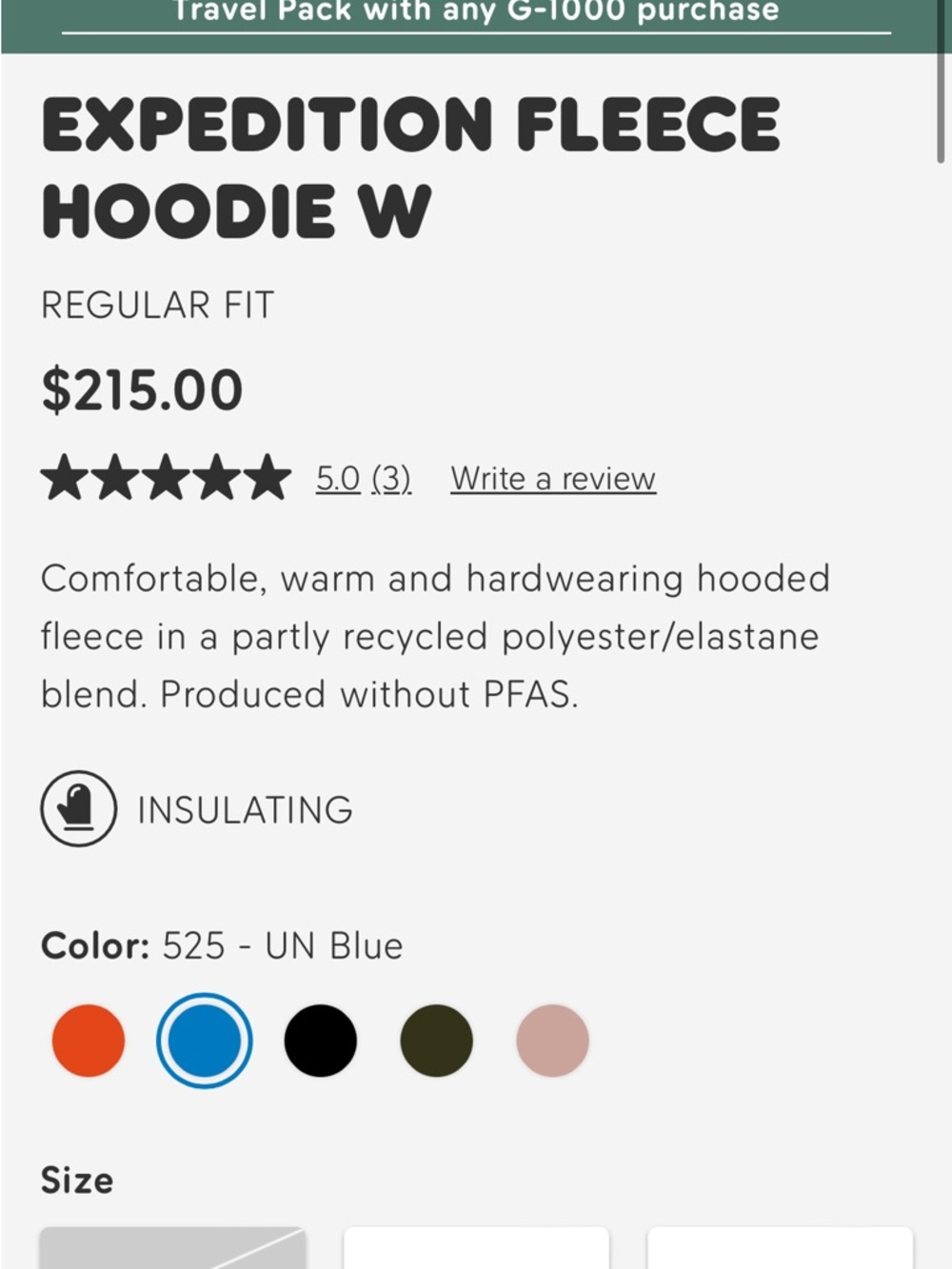 Fjallraven Women’s Expedition Fleece Hoodie - Picture 12 of 15